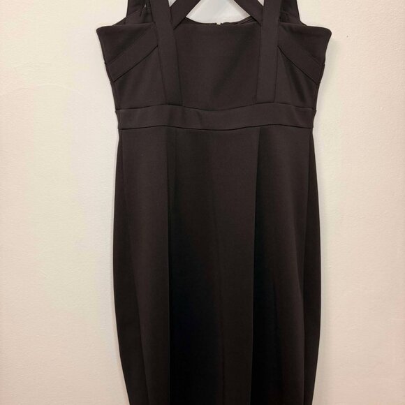 Calvin Klein Zip -Black Sleeveless  Front Sheath Dress - - Picture 2 of 10